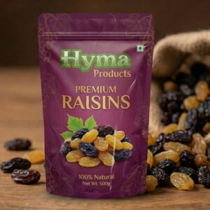 Hyma Premium Raisins (Kishmish) - Golden & Black Mix - 100% Natural - 500g Pack